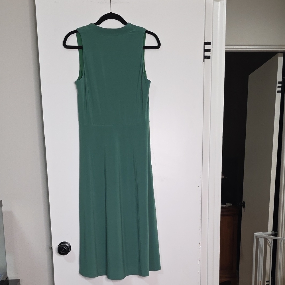 White House Black Market Teal Knot-Front Maxi Dress - Picture 3 of 5